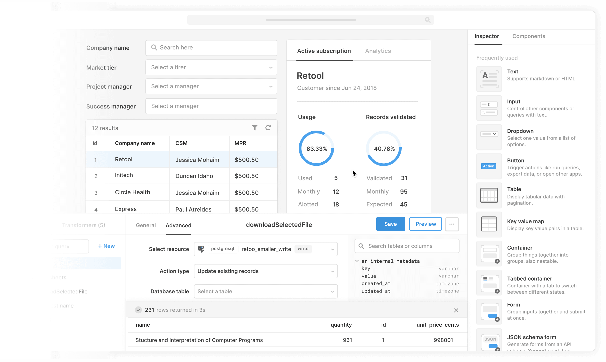 A fast and simple PostgreSQL web IDE