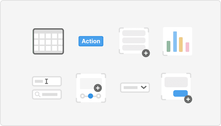 Ship faster with 50+ drag-and-drop React components
